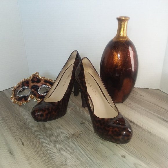 franco sarto animal print sandals